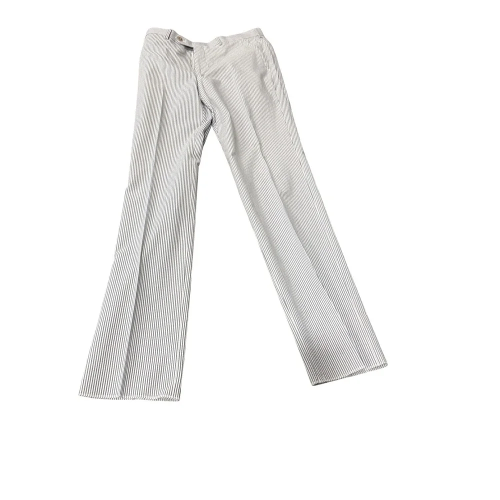 JOS A BANK 1905 Mens Spring Seersucker Stripe Blazer And Pants Suit Set 36S‎ 30W
